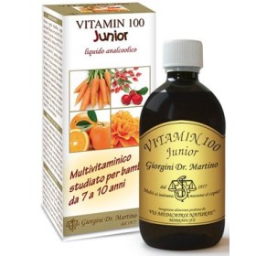 Dr. Giorgini Vitamin 100 Junior Liquido Analcolico Integratore Multivitaminico 500 ml Dr. Giorgini Vitamin 100 Junior Liquido Analcolico Integratore Multivitaminico 500 ml