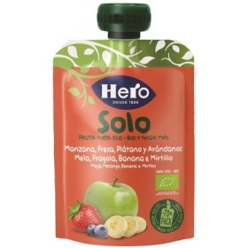Hero Solo Frutta Frullata 100% Bio Mela Banana Fragola E Mirtillo 100 g Hero Solo Frutta Frullata 100% Bio Mela Banana Fragola E Mirtillo 100 g