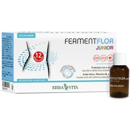 Erba Vita Fermentflor Junior Integratore Fermenti Lattici 10 Flaconcini