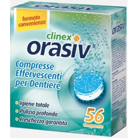 Orasiv Clinex Compresse Effervescenti Protesi Dentale 56 Pezzi