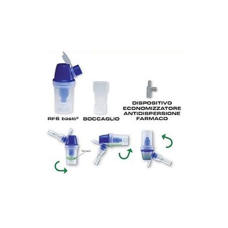 Fleam Nuova Set Ampolla Areosolterapia RF6 Basic Blu
