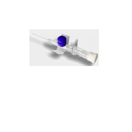 PB Pharma Ago Cannula 22G Intravenoso A 2 Vie Con Alette Blu