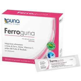 Guna Ferroguna Integratore di Ferro 28 Bustine Orosolubili Guna Ferroguna Integratore di Ferro 28 Bustine Orosolubili