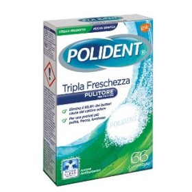 Polident Tripla Freschezza Pulitore per Protesi e Dentiere 66 Compresse Polident Tripla Freschezza Pulitore per Protesi e Dentiere 66 Compresse