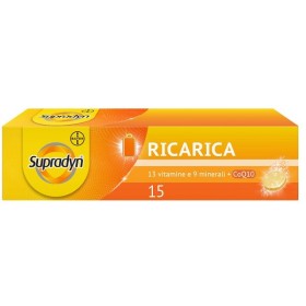 Supradyn Ricarica Integratore di Vitamine, Sali Minerali e Coenzima Q10 15 Compresse Effervescenti Supradyn Ricarica Integratore di Vitamine, Sali Minerali e Coenzima Q10 15 Compresse Effervescenti