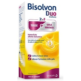Bisolvon Duo Emolliente Sciroppo Contro Tosse e Gola Irritata 100 ml Bisolvon Duo Emolliente Sciroppo Contro Tosse e Gola Irritata 100 ml