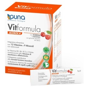 Guna Vitformula Acerola Integratore Di Vitamine e Minerali 30 Stick Guna Vitformula Acerola Integratore Di Vitamine e Minerali 30 Stick