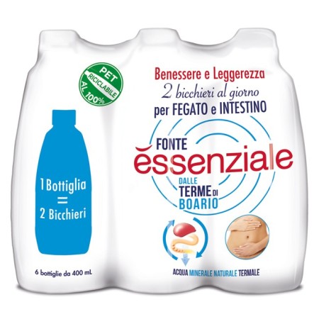Fonte Essenziale Acqua Minerale Naturale Benessere Per Fegato e Intestino 6X400 ml