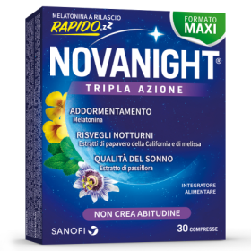 Novanight Tripla Azione Integratore A Rilascio Rapido Promo 30 Compresse Novanight Tripla Azione Integratore A Rilascio Rapido Promo 30 Compresse