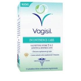 Vagisil Incontinence Care Salviettine Intime 2in1 Lenitive Rinfrescanti 12 Pezzi Vagisil Incontinence Care Salviettine Intime 2in1 Lenitive Rinfrescanti 12 Pezzi