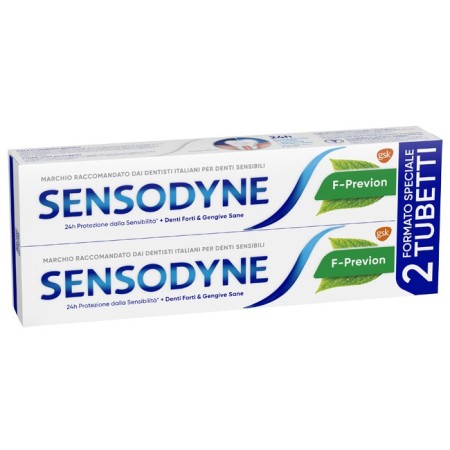 Sensodyne F-Previon Denti Sensibili Menta Fresca 2 X 75 Ml