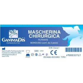 Gammadis Mascherina Antismog 3 Pezzi Gammadis Mascherina Antismog 3 Pezzi