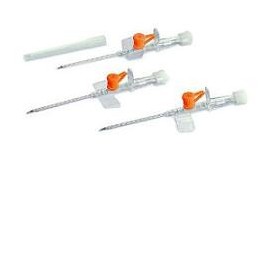 Safety Ago Canula a 2 Vie Con Raccordo 14G 51 mm Colore Arancio Safety Ago Canula a 2 Vie Con Raccordo 14G 51 mm Colore Arancio