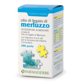 Farmaderbe Olio Fegato Merluzzo Integratore Omega 3 70 Perle Farmaderbe Olio Fegato Merluzzo Integratore Omega 3 70 Perle