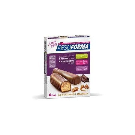 Pesoforma Barrette Cioccolato e Caramello 6 Pasti