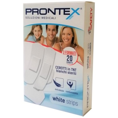 Safety Prontex White Strips Cerotti Bianchi 20 Cerotti Assortiti
