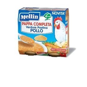 Mellin Pappa Completa Verdura Pastina Pollo 2 x 250 g Mellin Pappa Completa Verdura Pastina Pollo 2 x 250 g