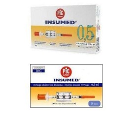 Pic Siringa Per Insulina 0,5ml 30g 8mm 30 Pezzi. Pic Siringa Per Insulina 0,5ml 30g 8mm 30 Pezzi.