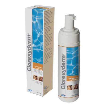 Icf Clorexyderm Soluzione Schiuma Disinfettante Veterinaria 200 Ml