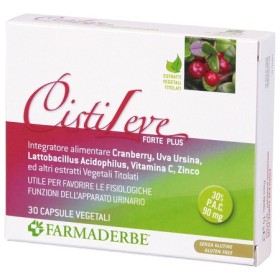 Farmaderbe Cistileve Forte Plus Integratore Apparato Urinario 30 Capsule Farmaderbe Cistileve Forte Plus Integratore Apparato Urinario 30 Capsule