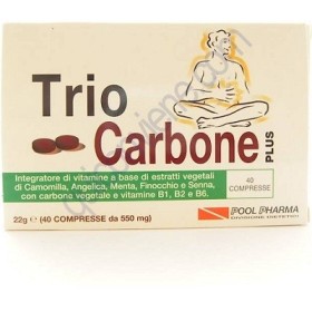 Trio Carbone Plus Integratore Contro Gas Intestinali 40 Compresse Trio Carbone Plus Integratore Contro Gas Intestinali 40 Compresse