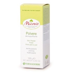 Farmaderbe Micovit Polvere Talco Oli Essenziali Per La Pelle 100 g Farmaderbe Micovit Polvere Talco Oli Essenziali Per La Pelle 100 g