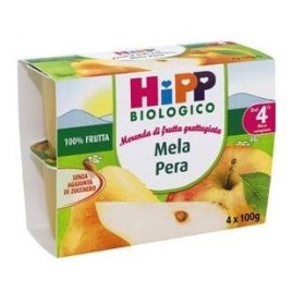 Hipp Biologico Merenda Di Frutta Mela e Pera Grattugiata 4x100g Hipp Biologico Merenda Di Frutta Mela e Pera Grattugiata 4x100g