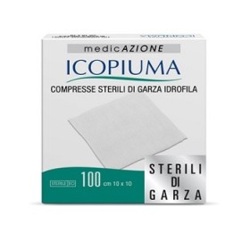 Icopiuma Compresse Sterili di Garza Idrofila 10x10 cm 100 Pezzi Icopiuma Compresse Sterili di Garza Idrofila 10x10 cm 100 Pezzi