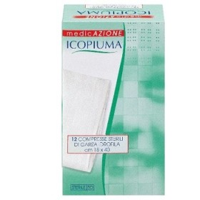 Icopiuma Compresse Sterili di Garza Idrofila 18x40 cm 12 Pezzi Icopiuma Compresse Sterili di Garza Idrofila 18x40 cm 12 Pezzi
