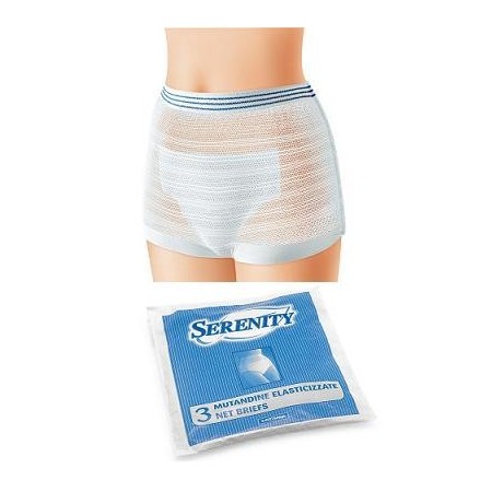 Serenity Mutandina Elastica A Rete Per Pannoloni Taglia XXL 3 Pezzi