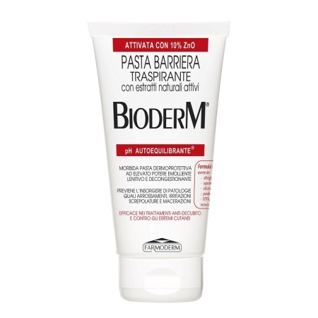 Bioderm Pasta Barriera Traspirante Con ZnO Emolliente Protettiva 150 ml