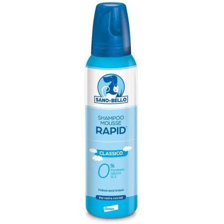 Bayer Sano e Bello Shampoo Schiuma Secca Rapid Classic Cani 300 Ml