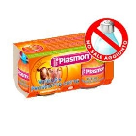 Plasmon Omogenizzato Vitello e Prosciutto 2 Vasetti da 80 g Plasmon Omogenizzato Vitello e Prosciutto 2 Vasetti da 80 g