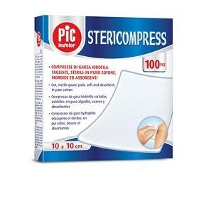 Pic Stericompress Compresse di Garza Sterili 10 x 10 cm 25 Pezzi Pic Stericompress Compresse di Garza Sterili 10 x 10 cm 25 Pezzi