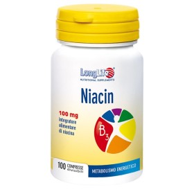 LongLife Niacin Integratore Metabolismo Energetico 100 Compresse LongLife Niacin Integratore Metabolismo Energetico 100 Compresse