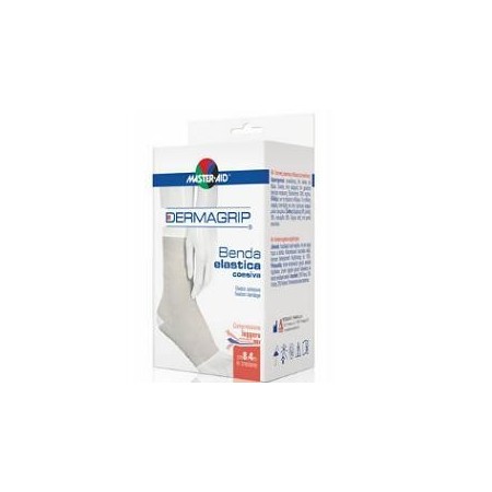 Dermagrip Benda Elastica Auto Aderente Per Medicazioni Con Leggero Effetto Compressivo cm 8x4m