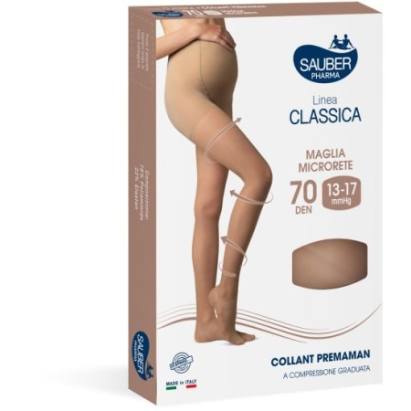 Sauber Linea Classica Collant Pre-maman 70 Den Colore Neutro Beige Taglia 3
