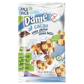 Rice&Rice Dame Di Riso Al Cacao Biscotti Senza Glutine 250 g Rice&Rice Dame Di Riso Al Cacao Biscotti Senza Glutine 250 g