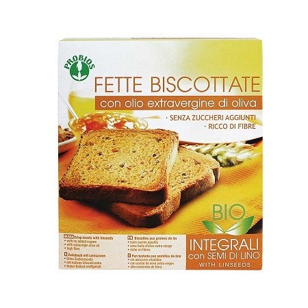 Probios Fette Biscottate Integrali Con Semi Di Lino Biologico 270 g