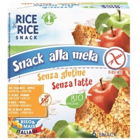 Rice&Rice Snack Di Riso Alla Mela Biologico Senza Glutine 6x21 g Rice&Rice Snack Di Riso Alla Mela Biologico Senza Glutine 6x21 g