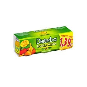 Dieterba Omogenizzato Frutta Mista 3 Vasetti da 80 g Dieterba Omogenizzato Frutta Mista 3 Vasetti da 80 g
