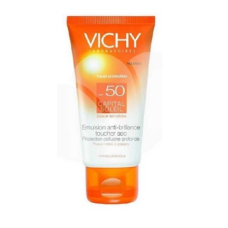 Vichy Idéal Soleil Emulsione Anti-lucidità Effetto Asciutto SPF 50 Pelle Grassa 50 ml