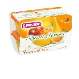 Plasmon Omogeneizzati Di Frutta Sapori Di Natura Frutta Mista 4x100 g  6m Plasmon Omogeneizzati Di Frutta Sapori Di Natura Frutta Mista 4x100 g  6m