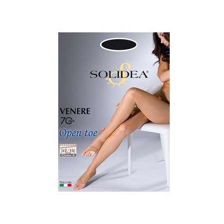 Solidea Venere Open Toe 70 DEN Collant Compressivo Punta Aperta Infradito Colore Glacè Taglia 3 ML