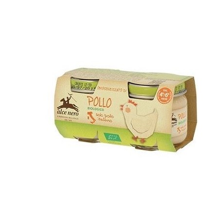 Alce Nero Omogenizzato di Pollo Biologico 2x80 g
