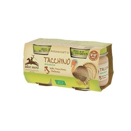 Alce Nero Omogenizzato di Tacchino Biologico 2x80 g