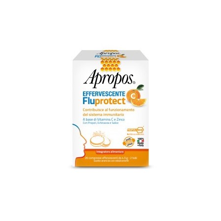 Apropos C Effervescente Fluprotect Integratore Vitamina C e Propoli 20 Compresse