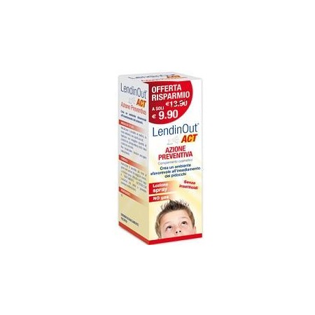 LendinOut Act Spray Azione Preventiva Pidocchi 100 ml