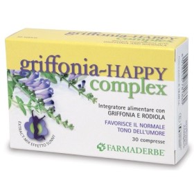 Farmaderbe Griffonia Happy Complex Integratore Benessere Mentale 30 Compresse Farmaderbe Griffonia Happy Complex Integratore Benessere Mentale 30 Compresse