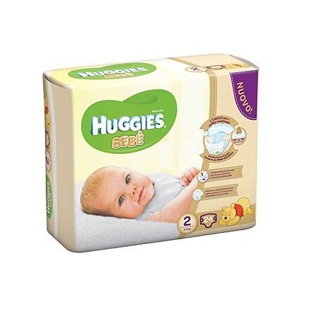 Huggies Bébé Base Pannolini Taglia 2 (3-6 Kg) 24 Pezzi